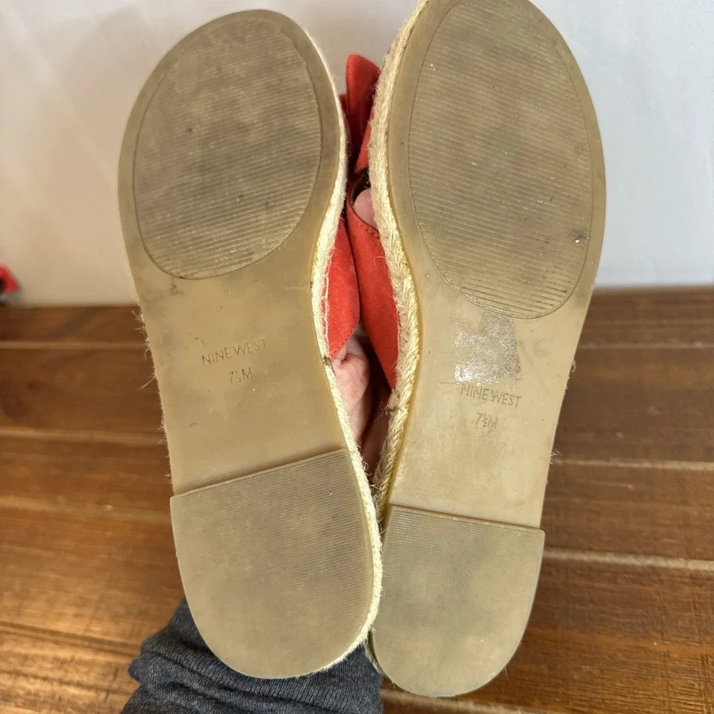 Nine West‎ Bellah Espadrilles Women's Size 7.5 M Red Sandals